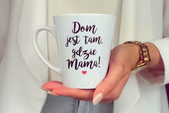 Kubek Latte DOM JEST TAM, GDZIE MAMA