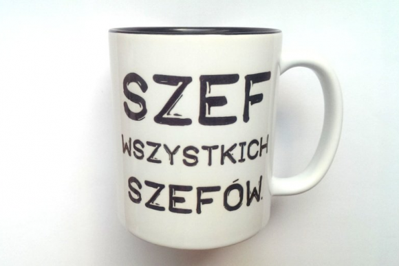 KUBEK SZEFA WSZYSTKICH SZEFÓW z CZARNYM WNĘTRZEM