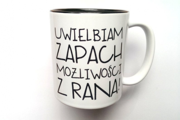 Kubek ZAPACH MOŻLIWOŚCI z CZARNYM WNĘTRZEM