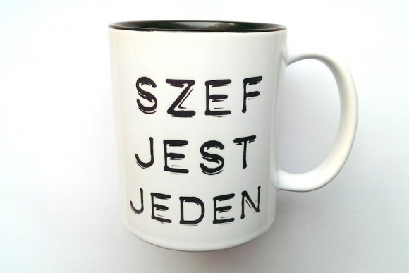 Kubek SZEFA z CZARNYM WNĘTRZEM