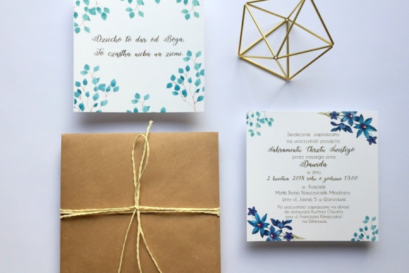 Zaproszenie na CHRZEST ŚWIĘTY FD12