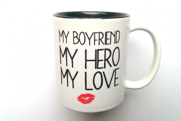 KUBEK My Boyfriend z CZARNYM WNĘTRZEM