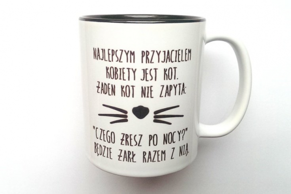 KUBEK Przyjaciel z CZARNYM WNĘTRZEM