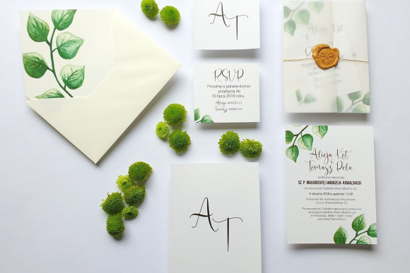 Zaproszenia ślubne Seria Botanic FD3