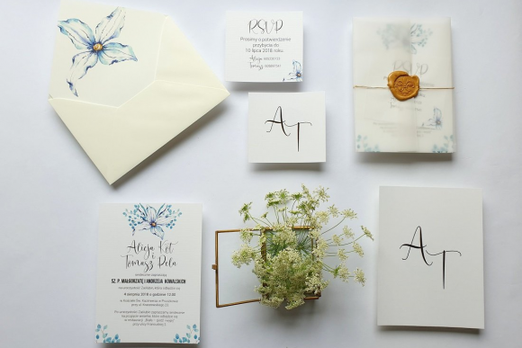 Zaproszenia ślubne Seria Blue FD1