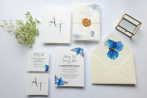 Zaproszenia ślubne Seria Blue FD3