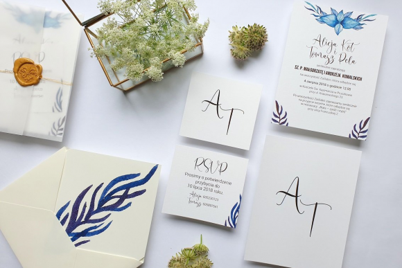 Zaproszenia ślubne Seria Blue FD5