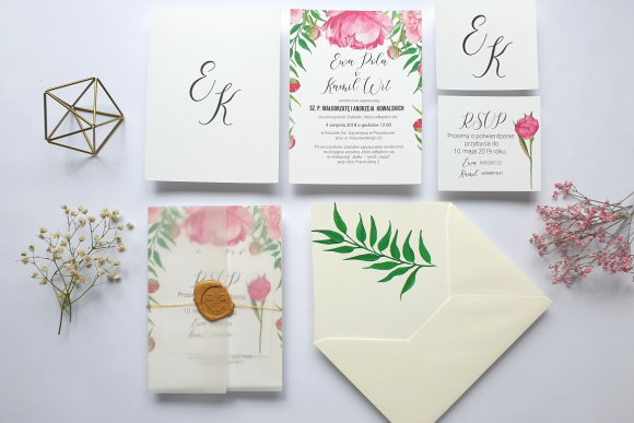 Zaproszenia ślubne Seria Peony FD3