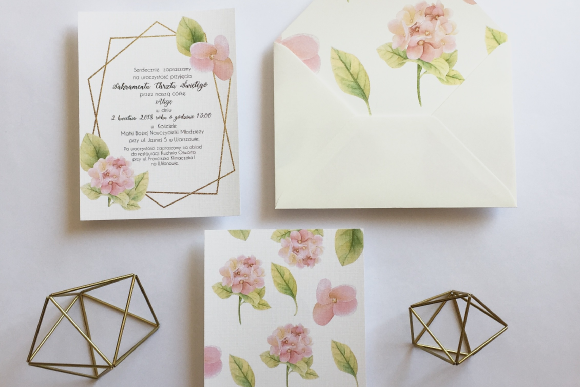 Zaproszenie na CHRZEST ŚWIĘTY FD34