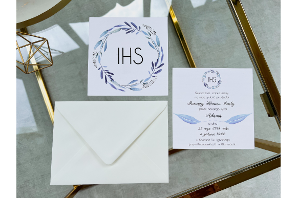 Zaproszenie na Komunię Świętą  (biała koperta)