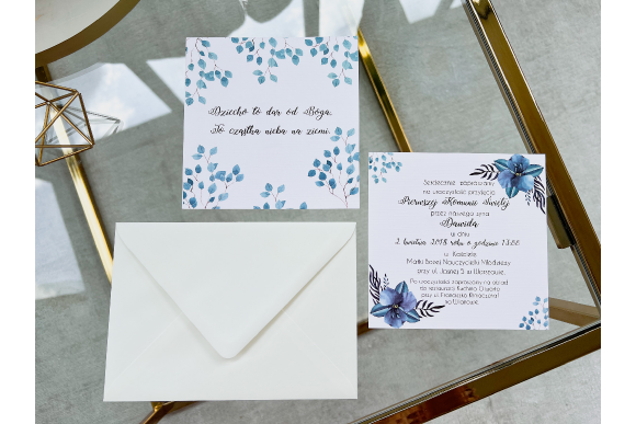 Zaproszenie na Komunię Świętą FD19 (biała koperta)