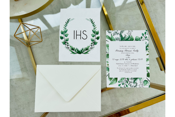 Zaproszenie na Komunię Świętą FD71 (biała koperta)