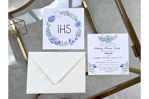 Zaproszenie na Komunię Świętą FD18 (biała koperta)
