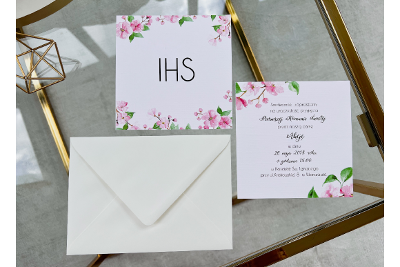 Zaproszenie na Komunię Świętą FD7 (biała koperta)