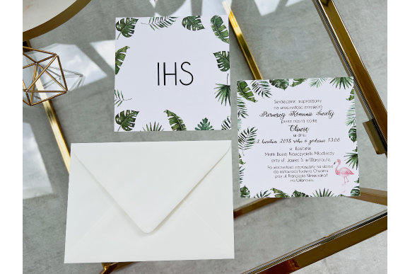 Zaproszenie na Komunię Świętą FD15 (biała koperta)