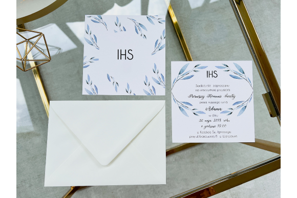 Zaproszenie na Komunię Świętą  (biała koperta)