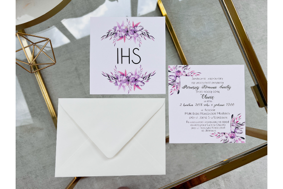 Zaproszenie na Komunię Świętą FD17 (biała koperta)