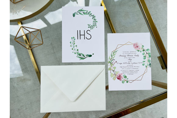Zaproszenie na Komunię Świętą FD72 (biała koperta)