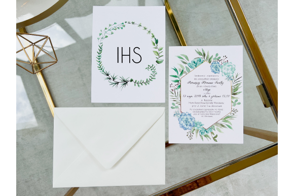 Zaproszenie na Komunię Świętą FD70 (biała koperta)