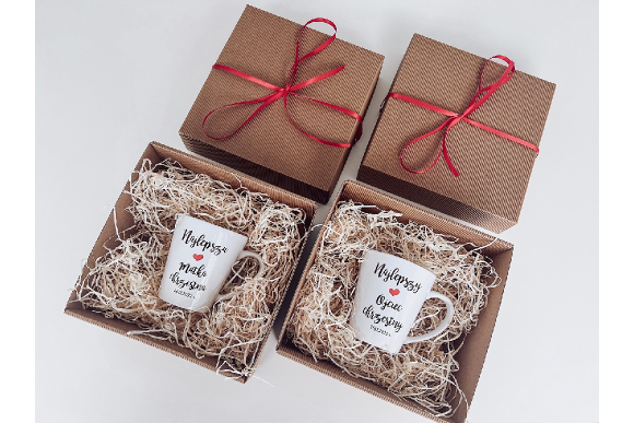 Podziękowania dla rodziców chrzestnych 2 kubki