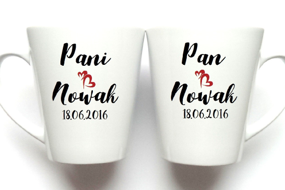 KUBKI ŚLUBNE LATTE Pan&Pani