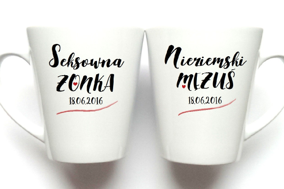 Kubki ŚLUBNE latte S&N